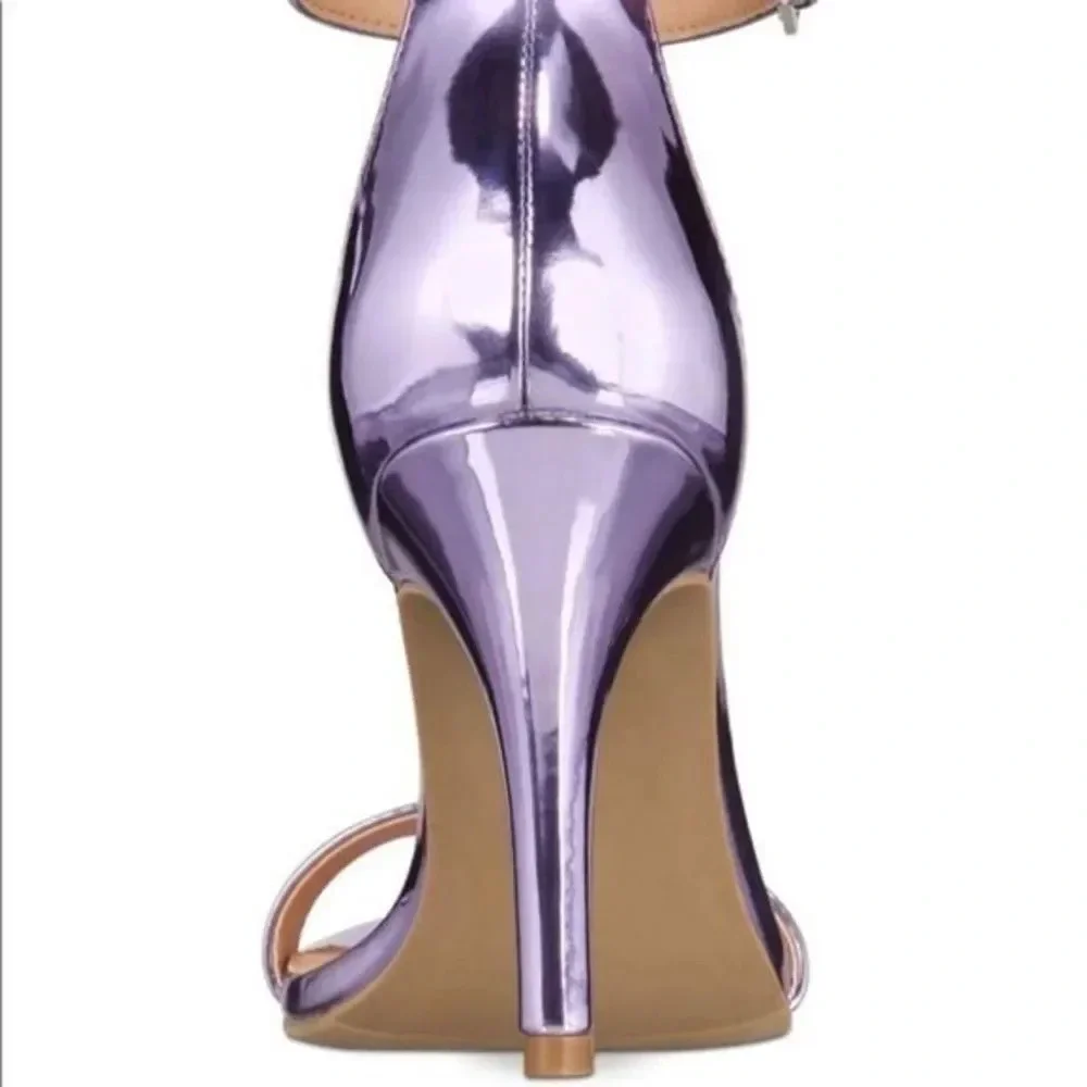 Material Girl Womens Blaire Metallic Heels Size 8.5